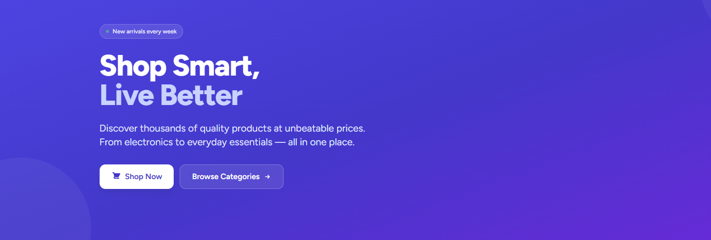 EasyMart e-commerce platform showing product catalog and shopping cart
