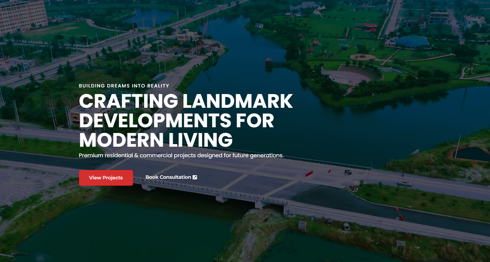 NEER real estate homepage showing featured luxury developments